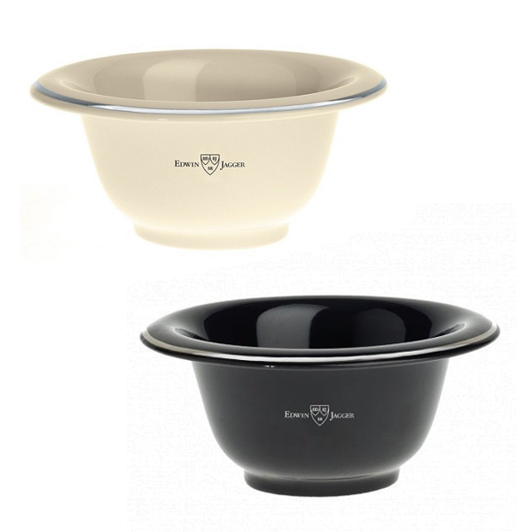 Edwin Jagger Porcelain Shaving Bowl with Silver Rim