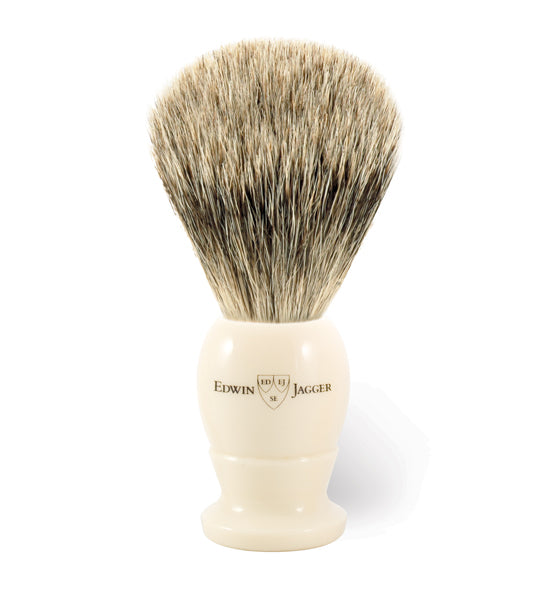 Edwin Jagger Small Shaving Brush Best Badger Ivory