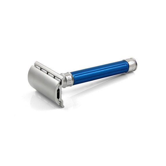 Edwin Jagger 3ONE6 Stainless Steel Blue DE Safety Razor