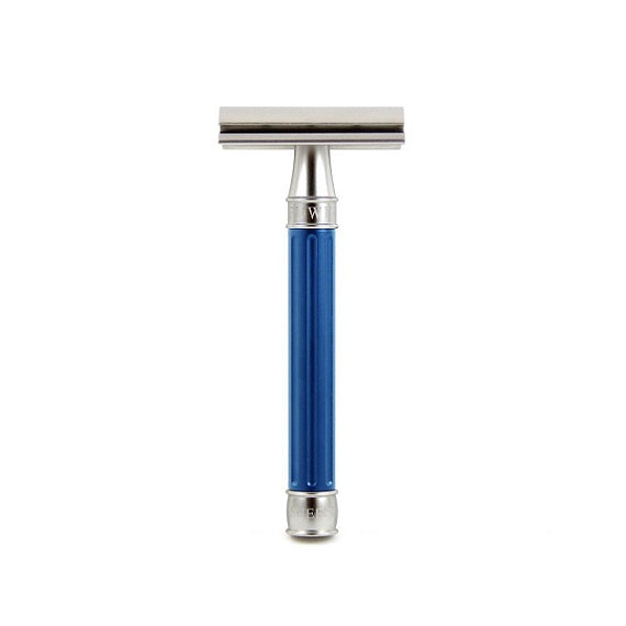 Edwin Jagger 3ONE6 Stainless Steel Blue DE Safety Razor