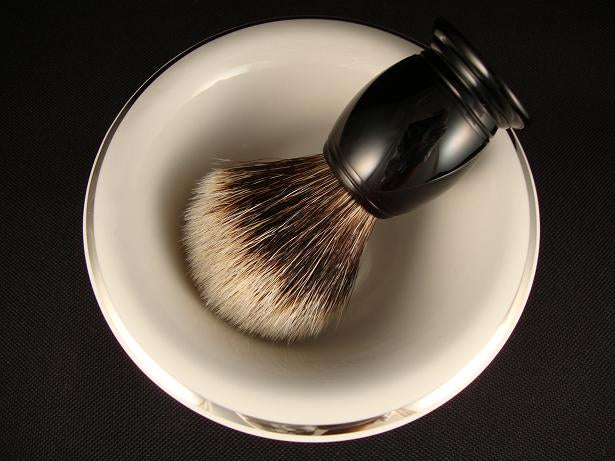 Finest Badger Hair Fan Shape Ebony Shaving Brush