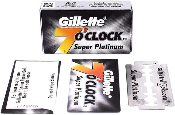 Gillette 7 O'clock Super Platinum Black - 5 Blades