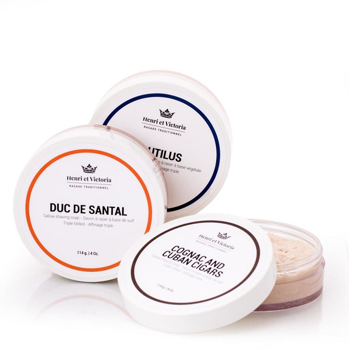 Henri et Victoria Shaving Soap different scents