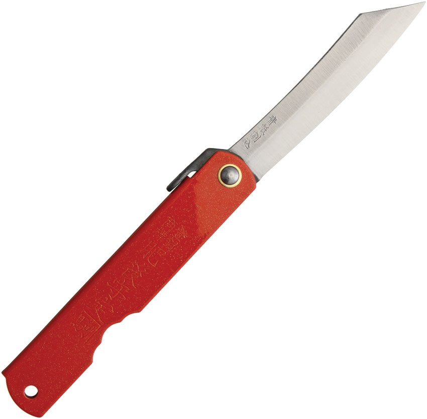 Higonokami Folder Blue Steel Lacquer Gold Knife