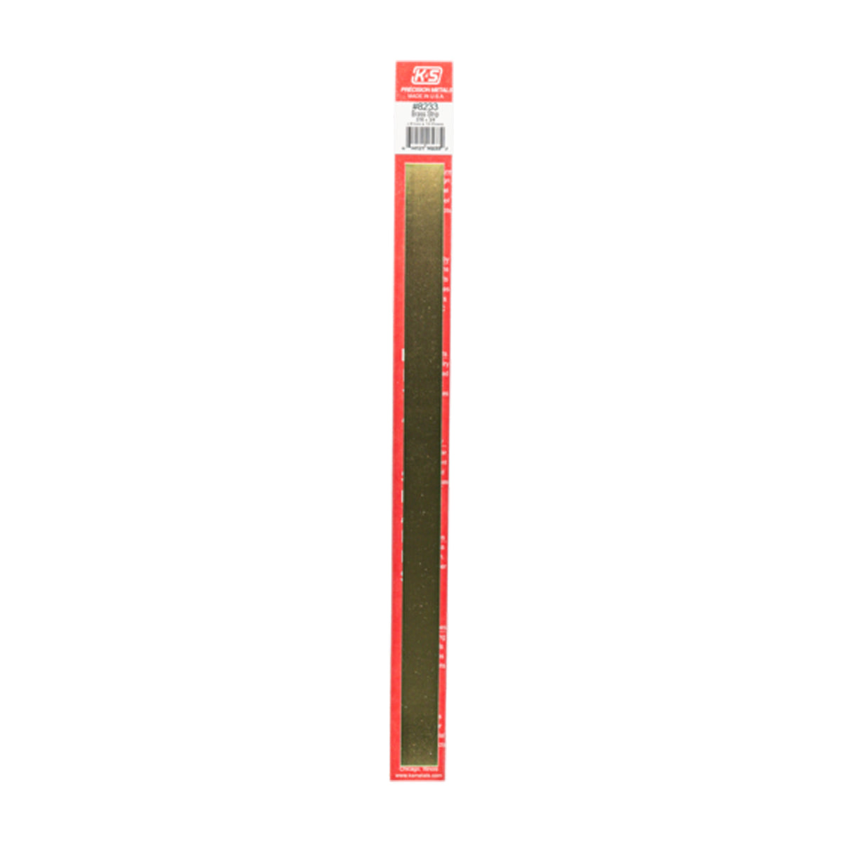 K&S™ Brass Strip 0.016 Thick x 34 Wide x 12 Long (1 Piece)