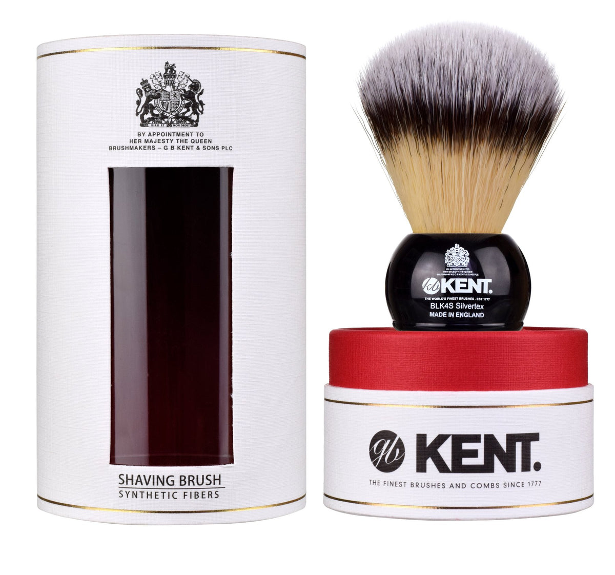 Kent Black Medium Synthetic Shaving Brush