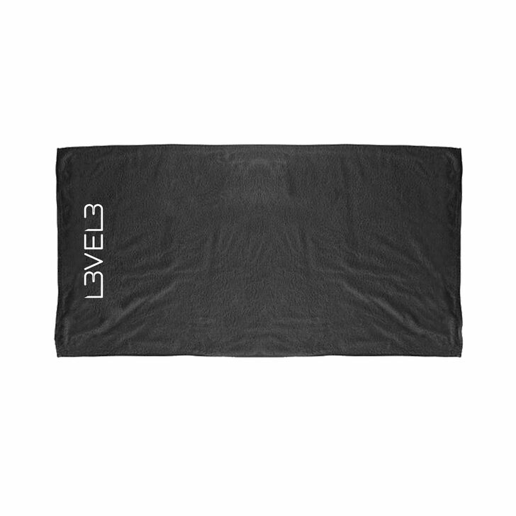 Level 3 Premium Black Shaving Towel