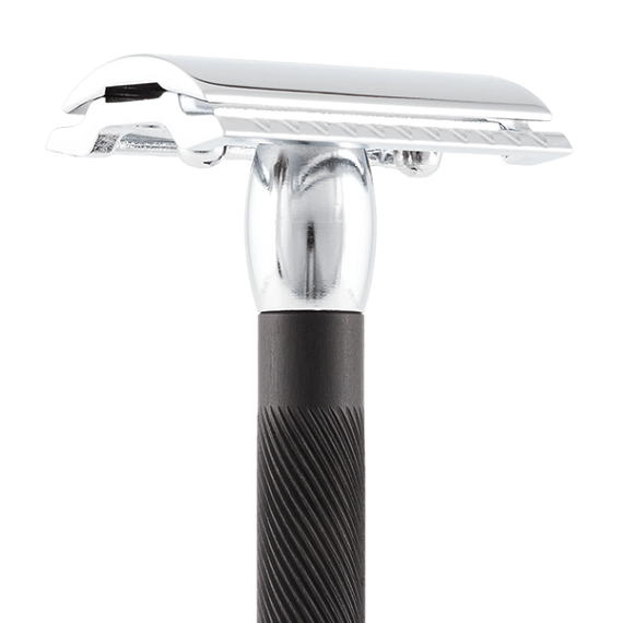 Merkur 20C Classic Black Resin Extra Long Handle Double Edge Safety Razor