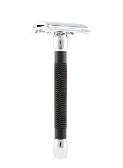 Merkur 20C Classic Black Resin Extra Long Handle Double Edge Safety Razor