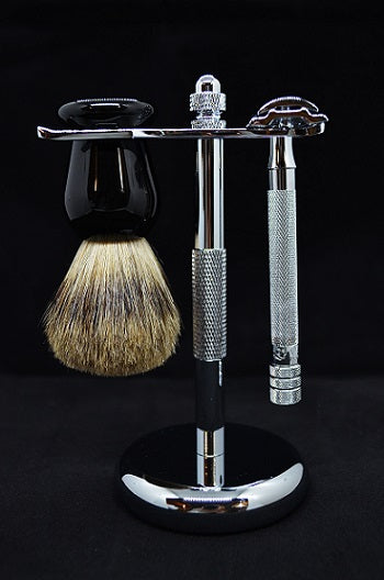 Merkur 23C Long Handle 3-Piece Safety Razor Set