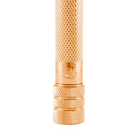 Merkur 24G Extra Long Handle Double Edge Safety Razor, Rose Gold PVD Coated