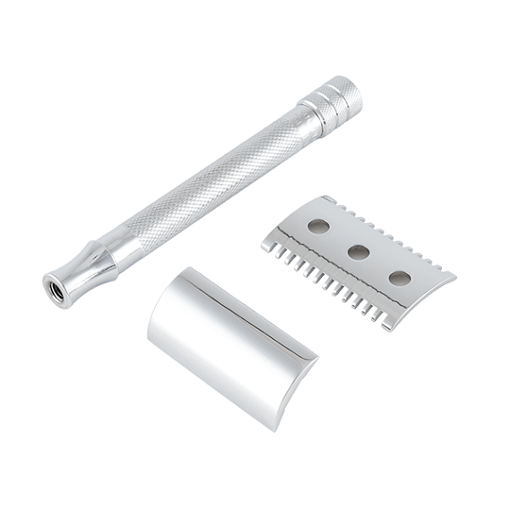 Merkur 25C Open Comb Long Handle Double Edge Safety Razor