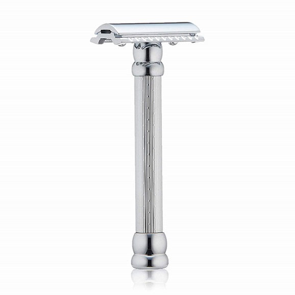 Merkur 47C Engine Turned Chrome Double Edge Safety Razor