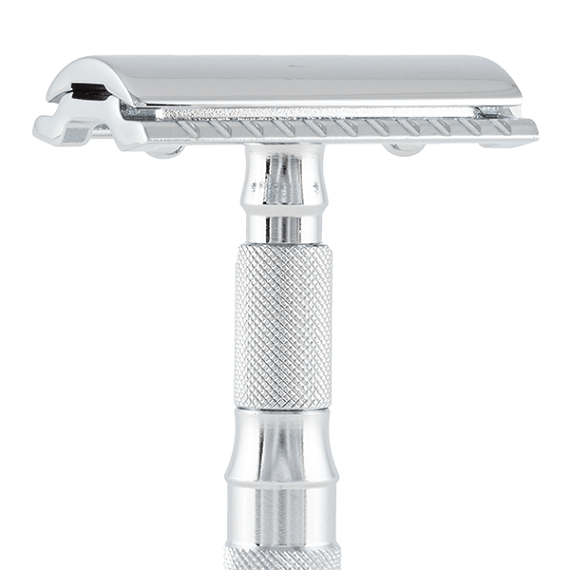 Merkur 933 Travel Double Edge Safety Razor with Leather Case