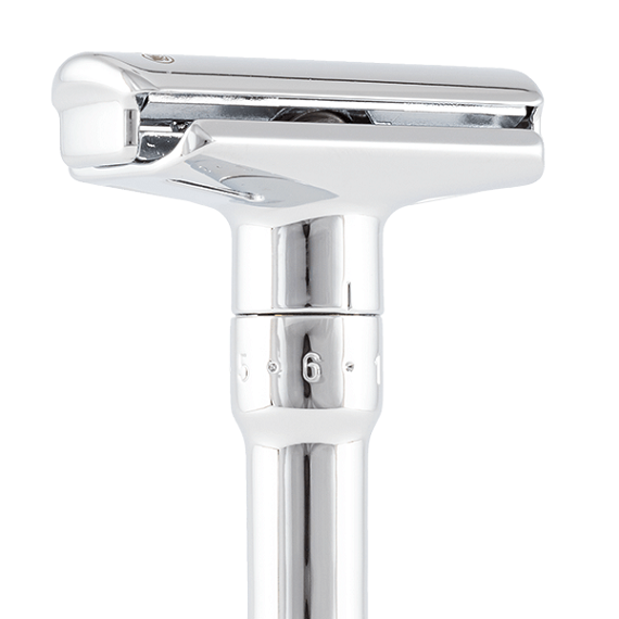 Merkur Futur 701 Adjustable Double Edge Safety Razor, Polished Chrome Plated