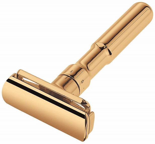 Merkur Futur 702 Adjustable Double Edge Safety Razor, Gold Plated Finish