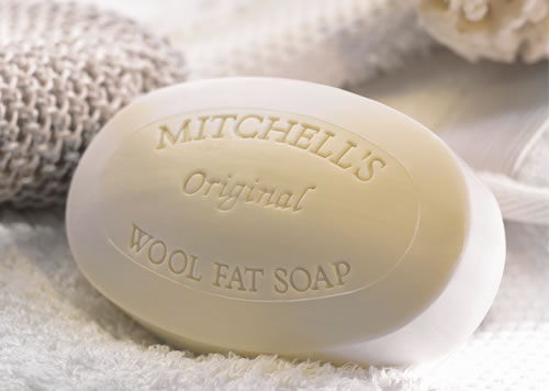 Mitchell&#39;s Country Scene Wool Fat Soap, Bath Size 150g