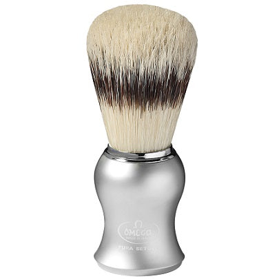 Omega Boar Bristle Shaving Brush (Satin Chrome)