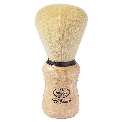Omega Synthetic Fiber Shaving Brush (Beech Wood Handle)