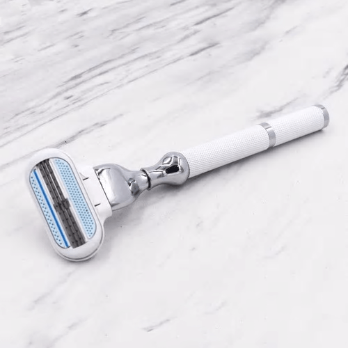Parker Venus Compatible White & Chrome Razor