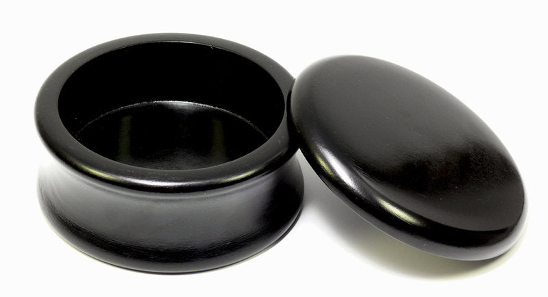 Parker Black Mango Wood Shaving bowl w/ Lid