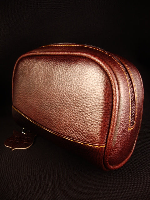 Parker Deluxe Leather Small Toiletry Bag