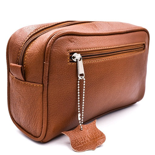 Parker Saddle Brown Toiletry Bag