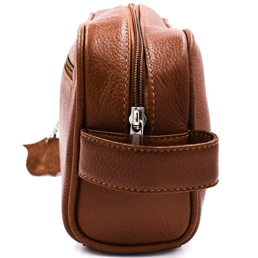 Parker Saddle Brown Toiletry Bag