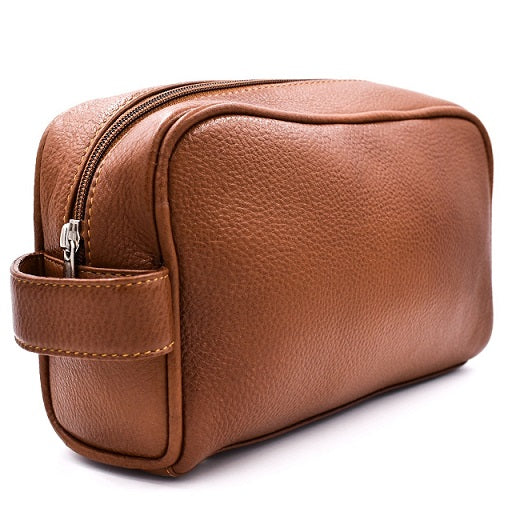 Parker Saddle Brown Toiletry Bag