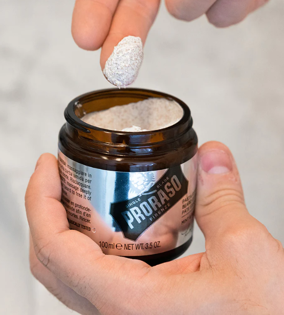 Proraso Exfoliating Beard Paste and Facial Scrub (Mint and Rosemary)