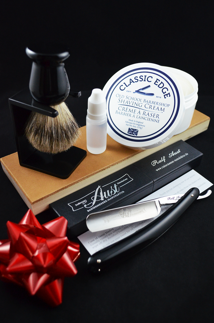 Ralf Aust 5/8 Round Point Straight Razor Set