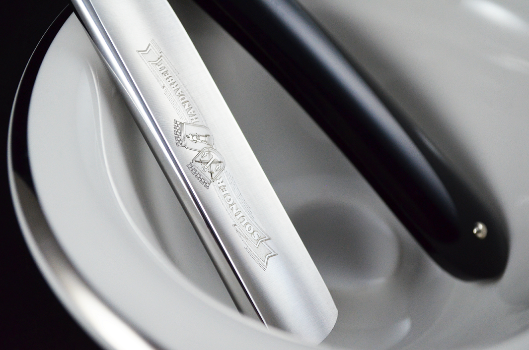 Ralf Aust 5/8 Round Point Straight Razor and Strop Set