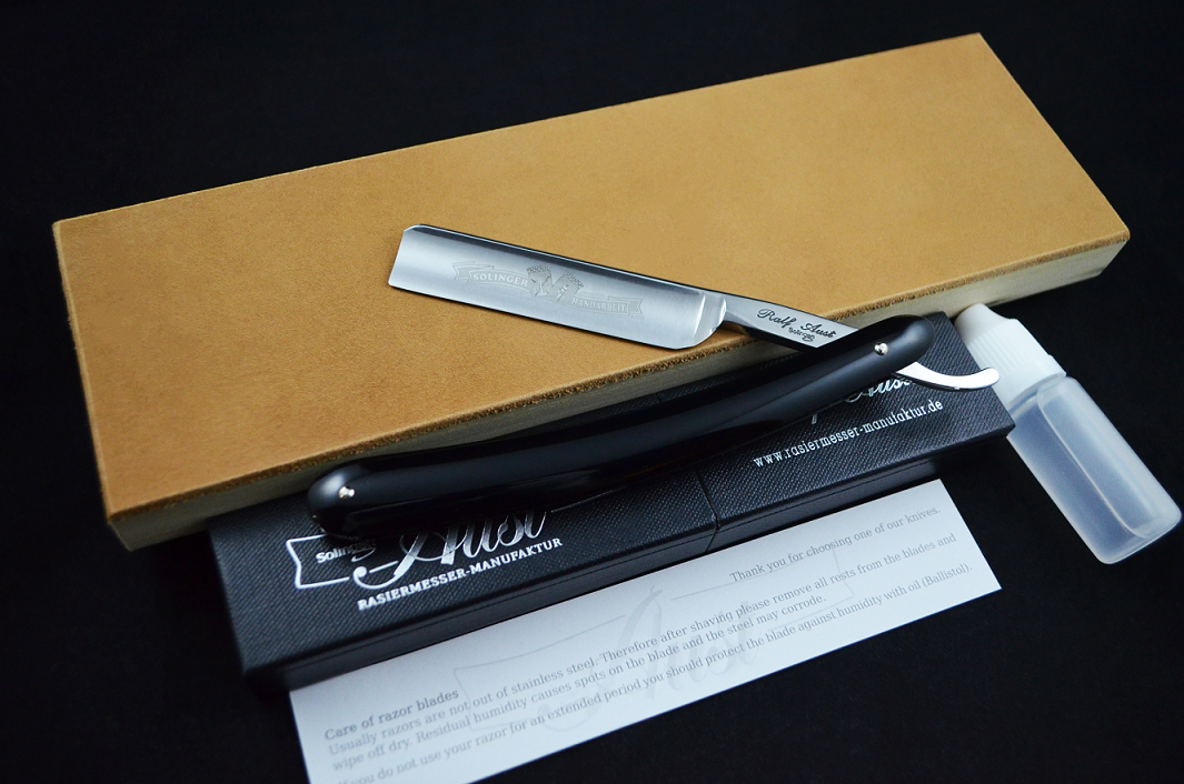 Ralf Aust 5/8 Square Point Straight Razor Set