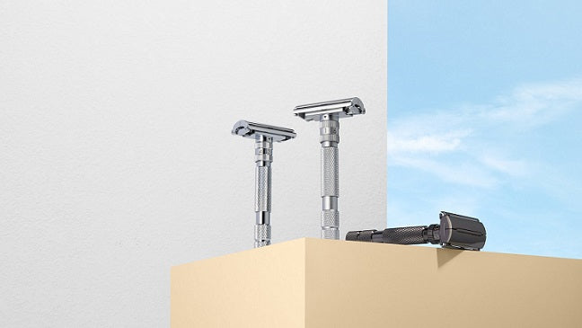 Rockwell Model T2 Adjustable Safety Razor (White Chrome)