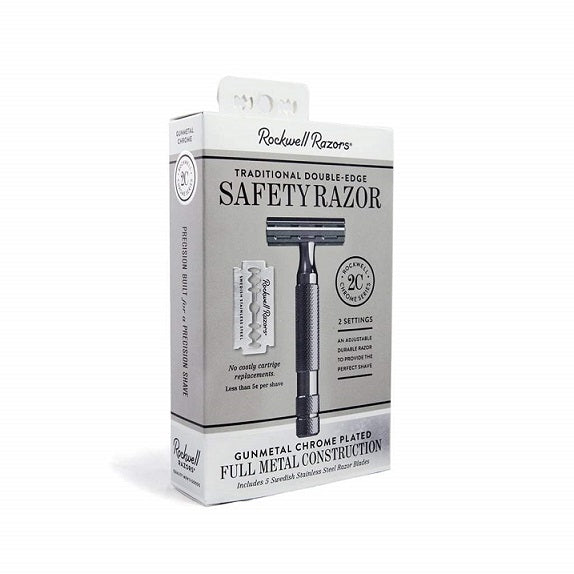 Rockwell 2C Double Edge Safety Razor, Gunmetal