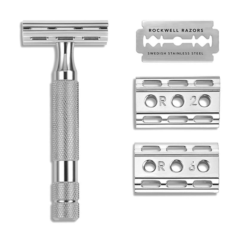 Rockwell 6C Adjustable Safety Razor (White Chrome)