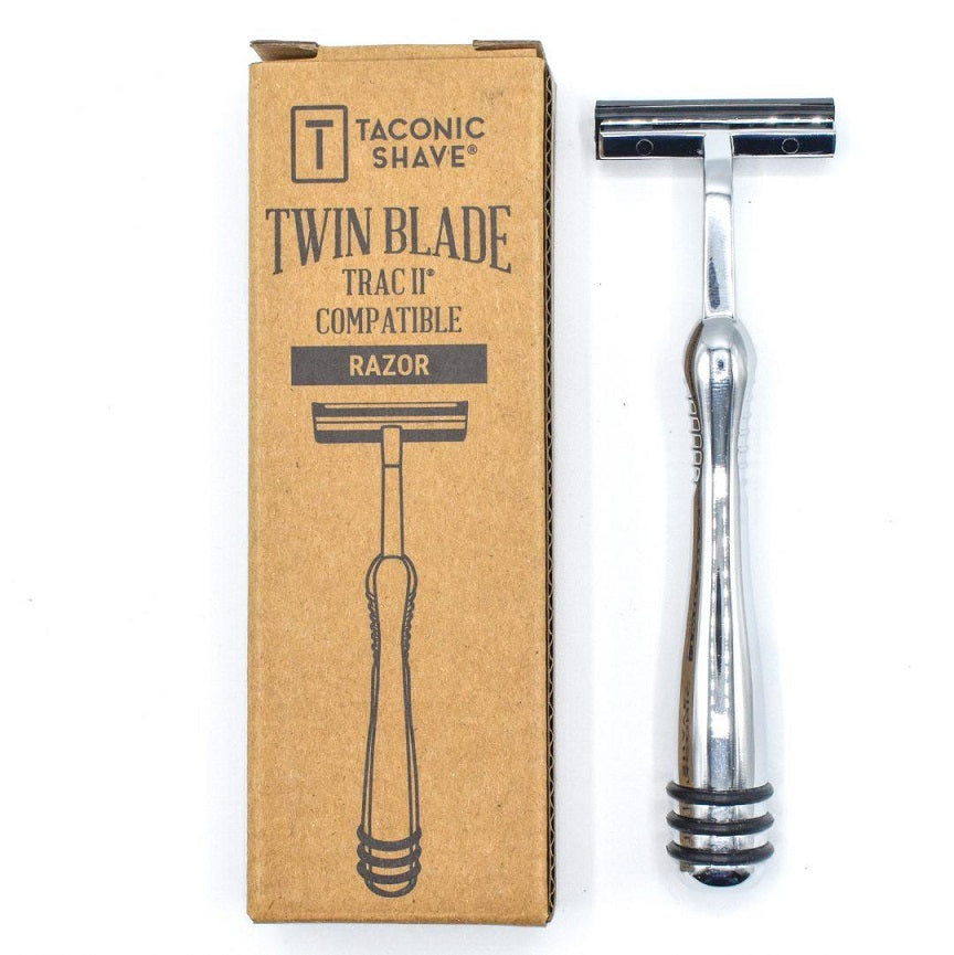 Taconic Shave Chrome Twin Blade Trac ll Compatible Razor