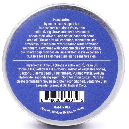 Taconic Lavender Glycerin Hemp Oil Shaving Soap 4 oz.