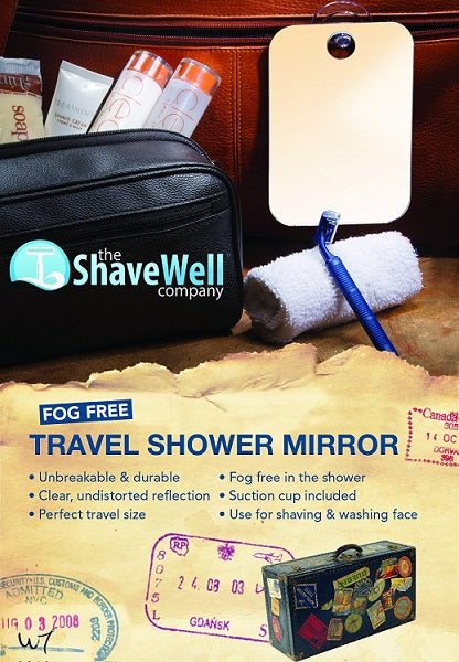 The Shave Well Company Fog Free Travel Shaving Mirror