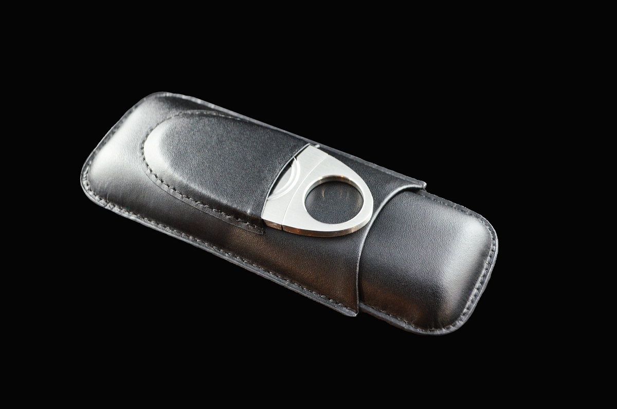 Two Finger Cigar Case With Cutter