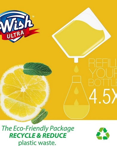 Wish Refill Pack 1 Liter Scented Hand Sanitizer – Lemon