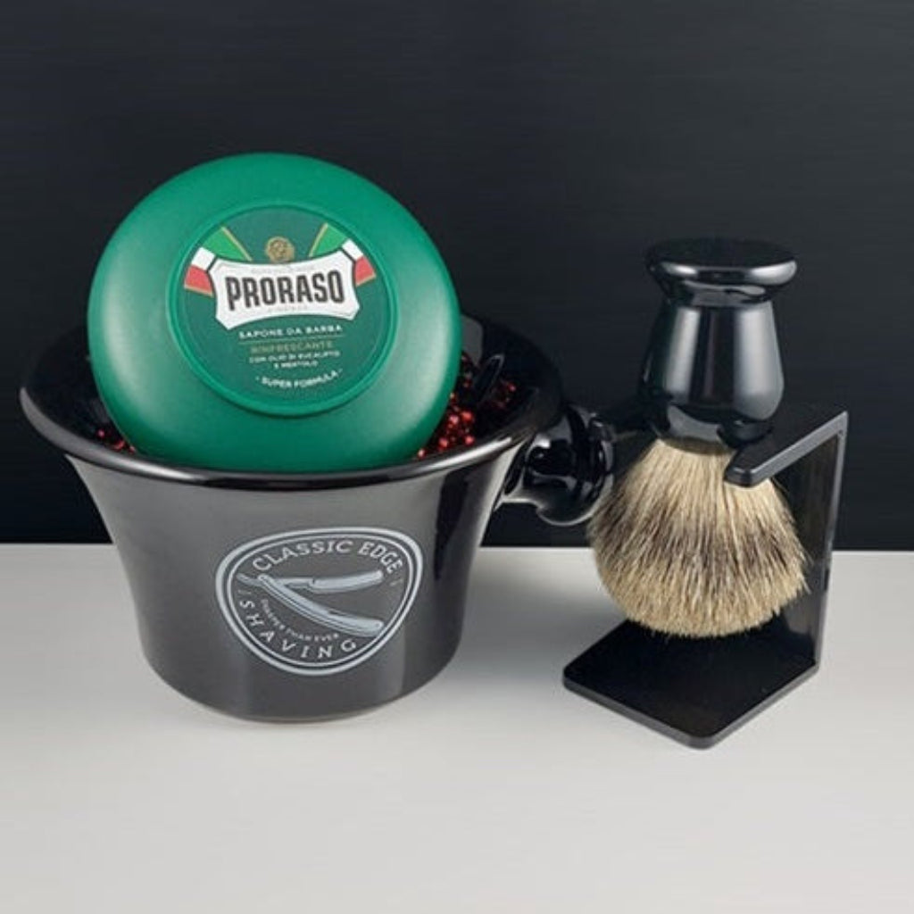 Shaving Store Luxury 4 Piece Shave Set, Made in England - The Classic Edge Shaving Store