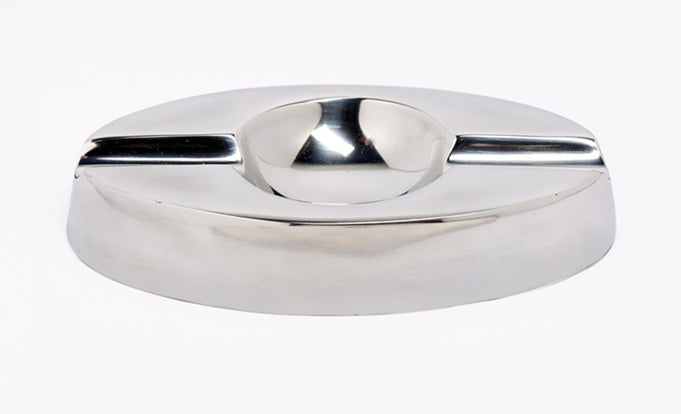 Aluminum Two Cigar Oval Ashtray