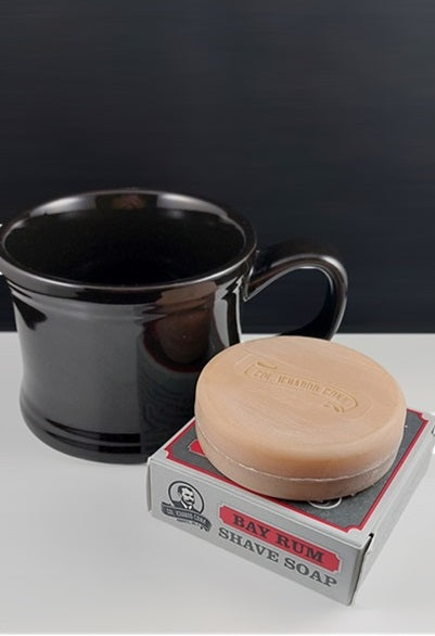 Col. Conk Black Super Shave Mug with Large Shaving Soap