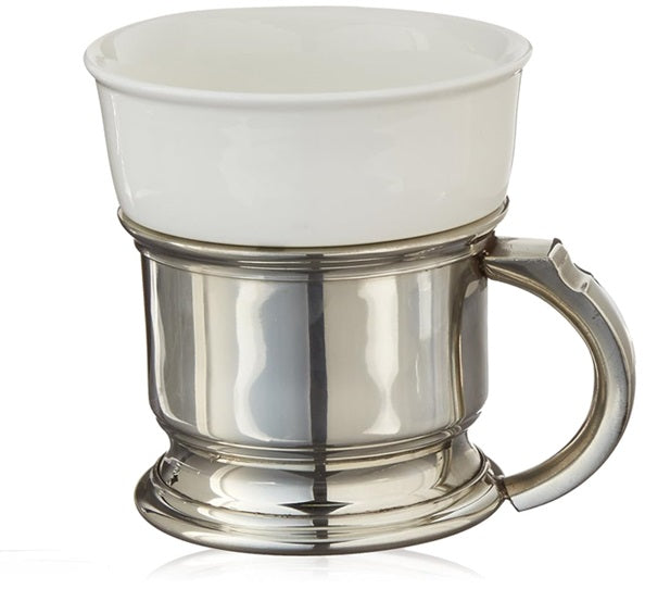 Colonel Conk Shaving Mug with Pewter Caddy, Comes with 2 oz Shave Soap