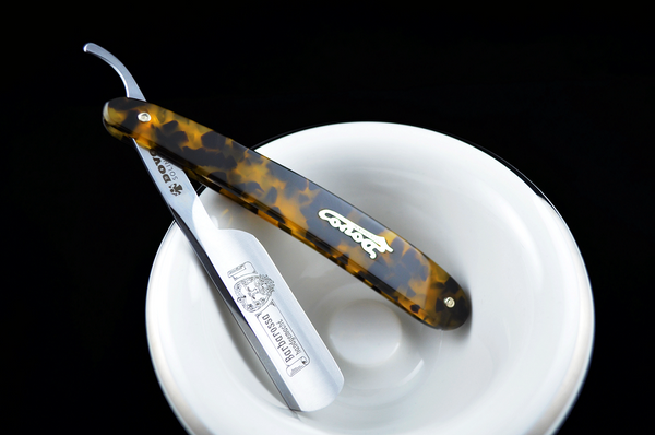 Dovo Barbarossa 5/8 Short Blade Tortoiseshell Straight Razor, Round Po ...