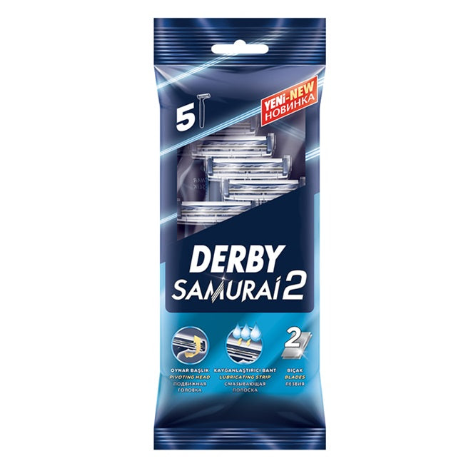 Derby Razor Barcode Derby Samurai 2 Twin Blade Disposable Razor (5 Pack) - The Classic Edge ...