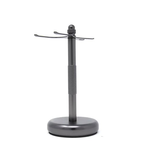 Double Edge Safety Razor &amp; Brush Stand, Grey