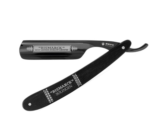 Dovo Bismarck 6/8 Pakkawood Straight Razor - Black Finish