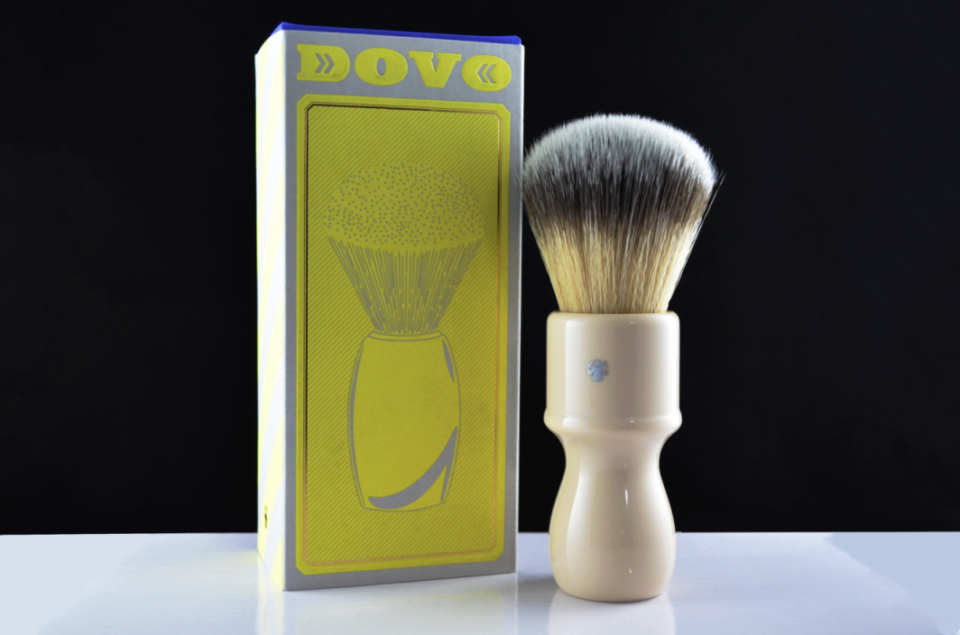 Dovo Synthetic Hi Shaving Brush Beige Acrylic Long Handle
